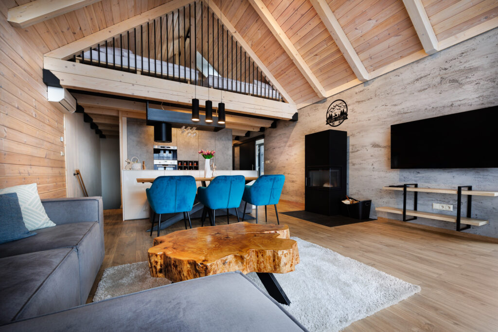 Chalet Premium + sauna obývačka