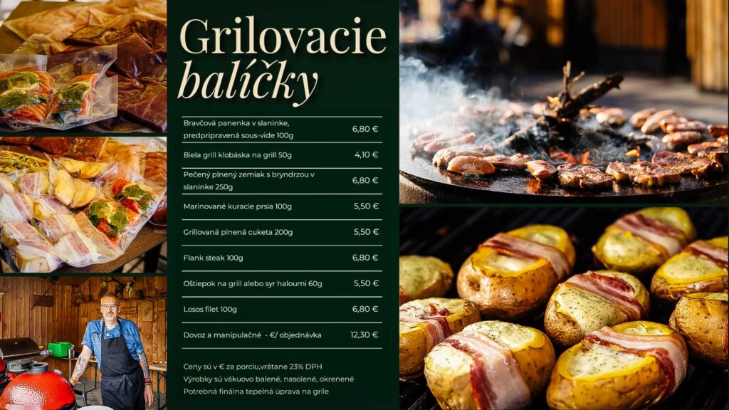 Grilovací balíček Tri Vody catering café gril